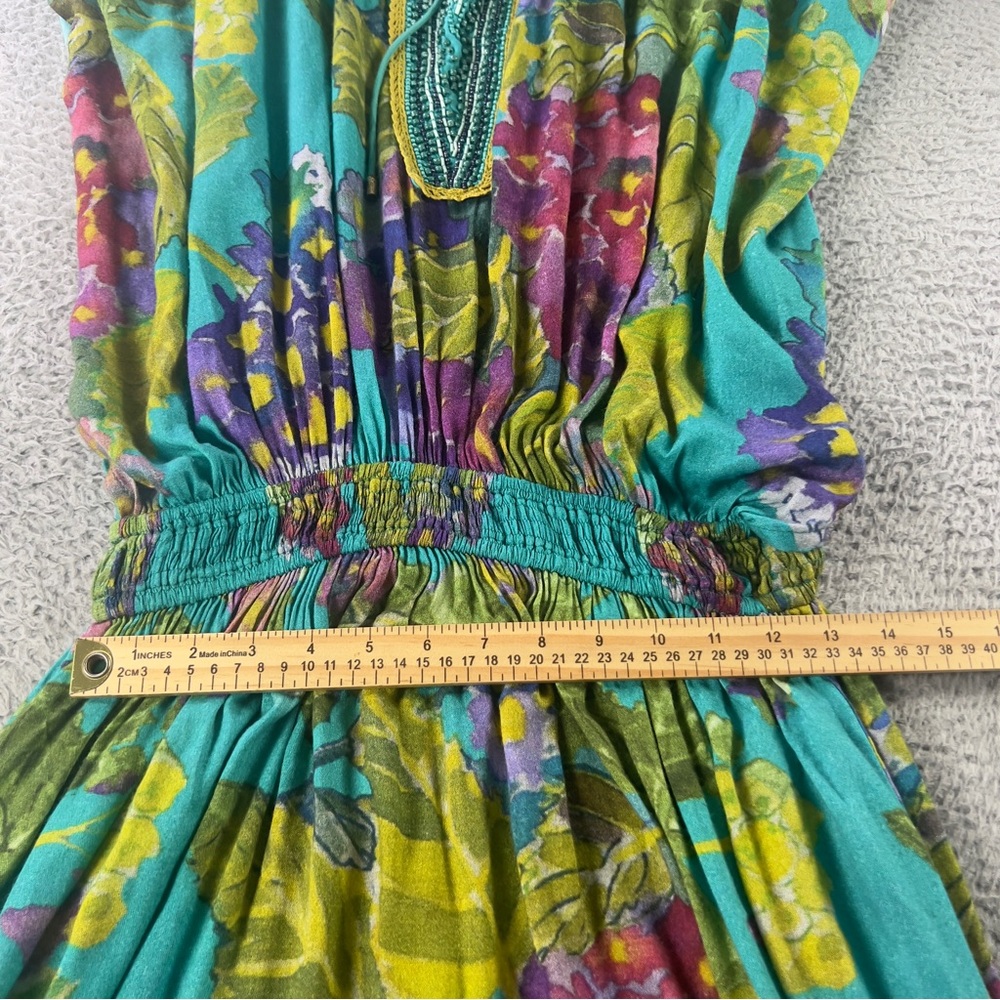 Anthropologie Blink London Kaftan Dress Womens Small Multicolor Embellished Boho - Picture 10 of 10